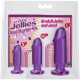 Заказать Набор из трех фиолетовых анальных фаллоимитаторов Crystal Jellies Anal Starter Kit