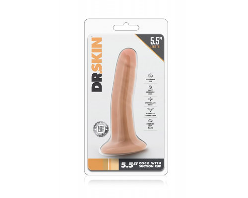 Заказать Телесный фаллоимитатор на присоске 5.5 Inch Cock With Suction Cup - 14 см.