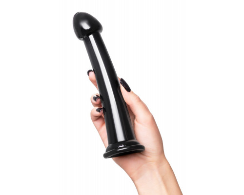 Черный фаллоимитатор Jelly Dildo M - 18 см.