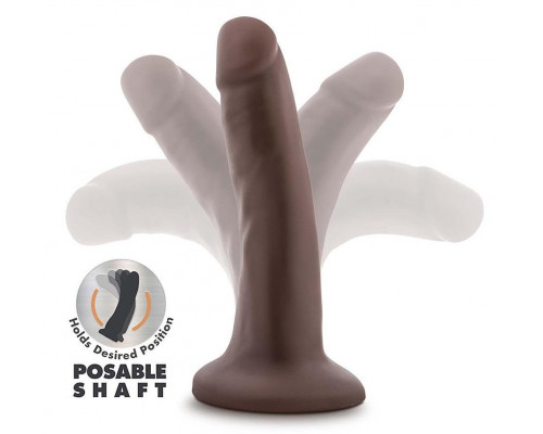 Коричневый фаллоимитатор-реалистик 5 Inch Posable Dildo - 13,9 см.