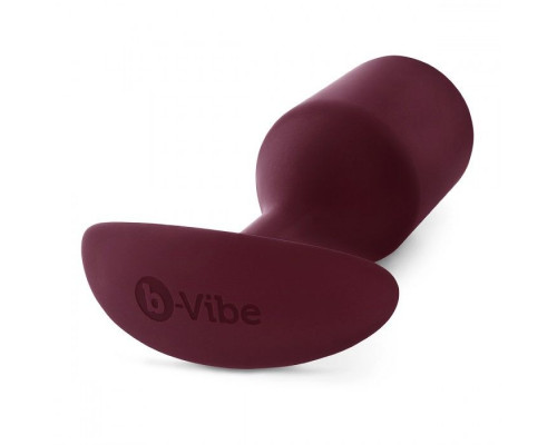 Бордовая пробка для ношения B-vibe Snug Plug 5 - 14 см.