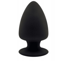 Черная анальная втулка Premium Silicone Plug XS - 8 см.