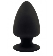 Черная анальная втулка Premium Silicone Plug XS - 8 см.