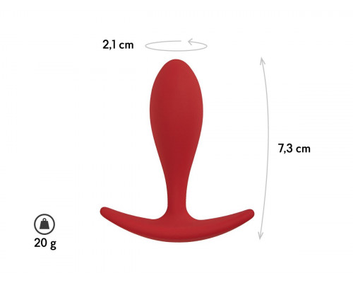 Заказать Бордовая анальная пробка Lito S - 7,3 см.