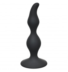 Чёрная анальная пробка Curved Anal Plug Black - 12,5 см.