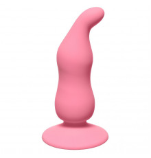 Розовая анальная пробка Waved Anal Plug Pink - 11 см.