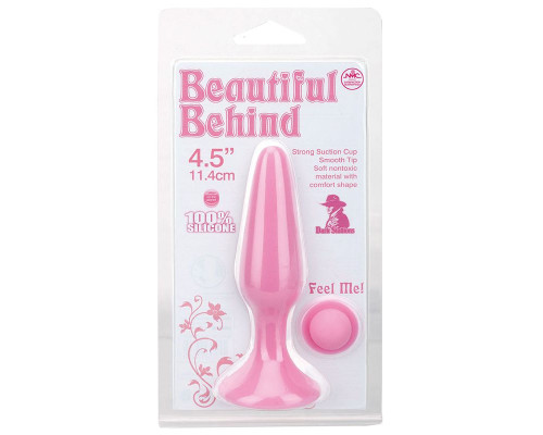 Заказать Розовая анальная пробка BEAUTIFUL BEHIND SILICONE BUTT PLUG - 11,4 см.