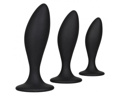 Заказать Набор из трех черных анальных пробок Silicone Anal Curve Kit