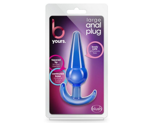 Синяя анальная пробка в форме якоря Large Anal Plug - 12,2 см.