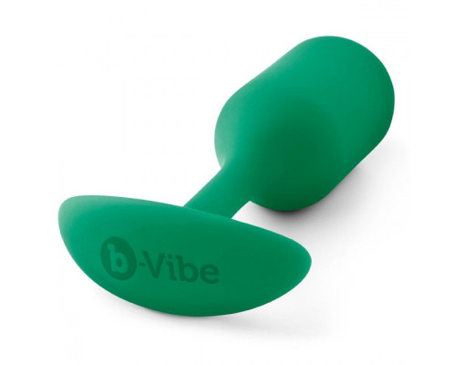 Зеленая пробка для ношения B-vibe Snug Plug 2 - 11,4 см.