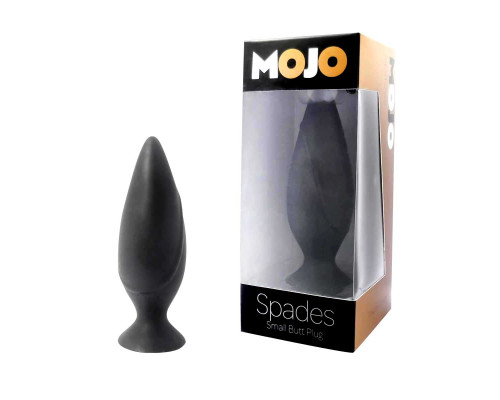 Заказать Черная большая анальная пробка Mojo Spades Large Butt Plug - 12 см.