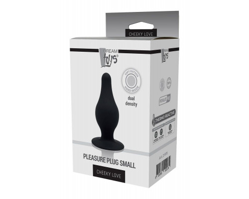 Черный анальный стимулятор DUAL DENSITY PLEASURE PLUG S - 7,2 см.