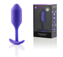 Фиолетовая пробка для ношения B-vibe Snug Plug 2 - 11,4 см.