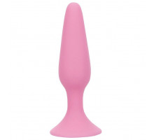 Розовая анальная пробка BEAUTIFUL BEHIND SILICONE BUTT PLUG - 11,4 см.