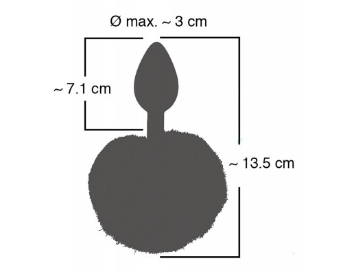 Розовая анальная втулка с меховым хвостиком