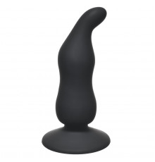 Чёрная анальная пробка Waved Anal Plug Black - 11 см.