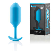 Голубая пробка для ношения B-vibe Snug Plug 3 - 12,7 см.