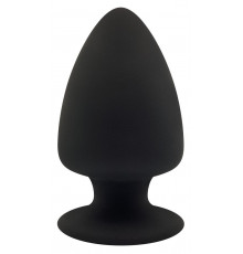 Черная анальная втулка Premium Silicone Plug M - 11 см.