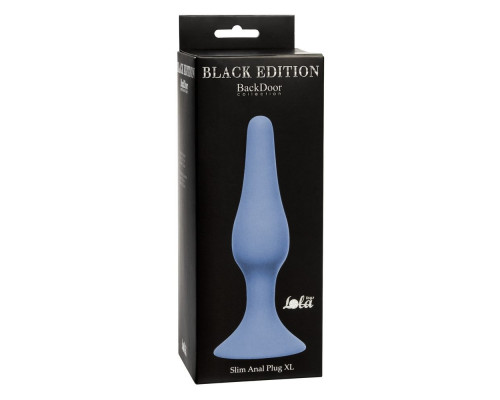 Синяя анальная пробка Slim Anal Plug XL - 15,5 см.