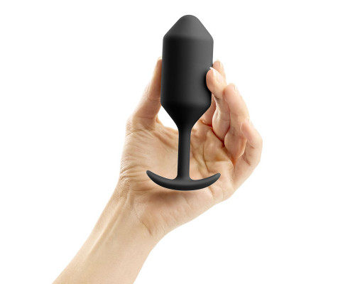 Заказать Чёрная пробка для ношения B-vibe Snug Plug 3 - 12,7 см.