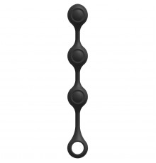 Черные утяжеленные анальные шарики Anal Essentials Weighted Silicone Anal Balls - 34,3 см.