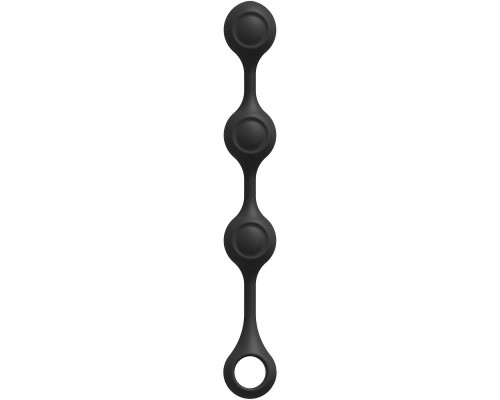 Заказать Черные утяжеленные анальные шарики Anal Essentials Weighted Silicone Anal Balls - 34,3 см.