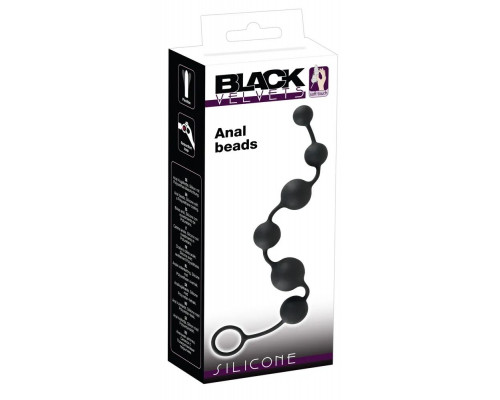 Заказать Анальная цепочка Black Velvets Anal Beads - 40 см.