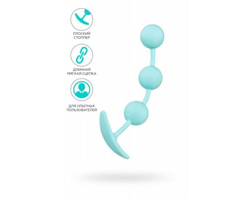 Мятные анальные шарики на сцепке Triplex - 15 см.