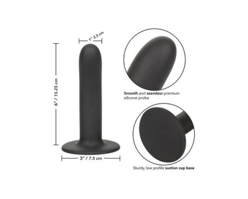 Заказать Черный анальный стимулятор Silicone Smooth Probe - 15,25 см.