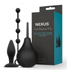 Анальный набор Nexus Anal Beginner Kit: пробка, душ и шарики