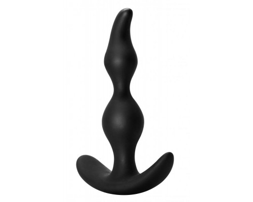 Чёрная анальная пробка Bent Anal Plug Black - 13 см.