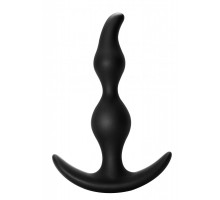 Чёрная анальная пробка Bent Anal Plug Black - 13 см.