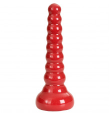 Ребристая анальная втулка Red Boy Anal Wand Butt Plug - 21,3 см.