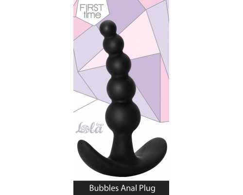 Чёрная анальная пробка Bubbles Anal Plug - 11,5 см.