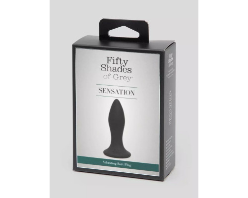 Черная анальная вибропробка Sensation Rechargeable Vibrating Butt Plug - 8,9 см.