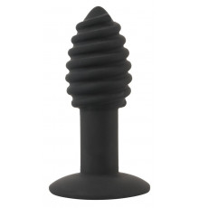 Черная анальная вибропробка Twist Butt Plug - 10,7 см.