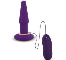 Фиолетовая анальная вибропробка APEX BUTT PLUG LARGE PURPLE - 15 см.