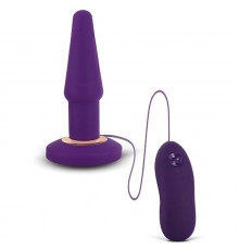 Фиолетовая анальная вибропробка APEX BUTT PLUG LARGE PURPLE - 15 см.