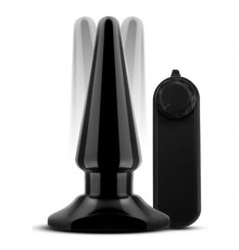 Черная анальная пробка с вибрацией Basic Vibrating Anal Pleaser - 10,2 см.