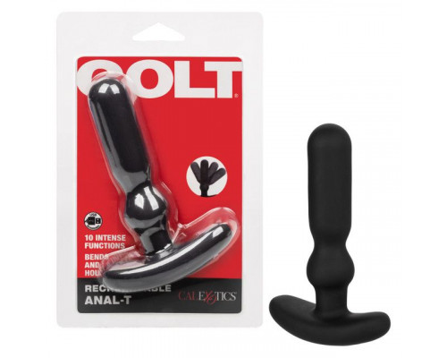 Черный анальный вибростимулятор Rechargeable Anal-T - 12 см.