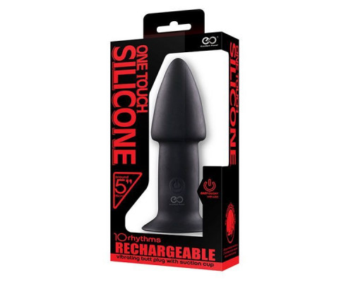 Заказать Черный анальный вибратор 5INCH RECHARGEABLE BUTTPLUG - 12,7 см.