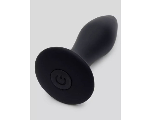 Черная анальная вибропробка Sensation Rechargeable Vibrating Butt Plug - 8,9 см.