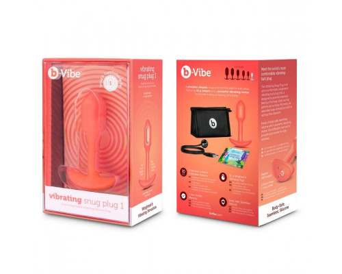 Заказать Оранжевая вибропробка для ношения B-vibe Snug Plug 1 - 10 см.