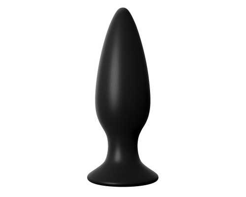 Заказать Чёрная большая анальная вибропробка Large Rechargeable Anal Plug - 13,5 см.