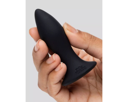 Черная анальная вибропробка Sensation Rechargeable Vibrating Butt Plug - 8,9 см.