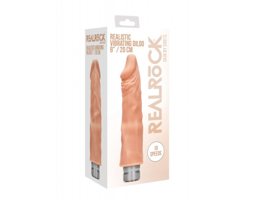 Заказать Телесный реалистичный вибратор Vibrating Dildo - 21,5 см.