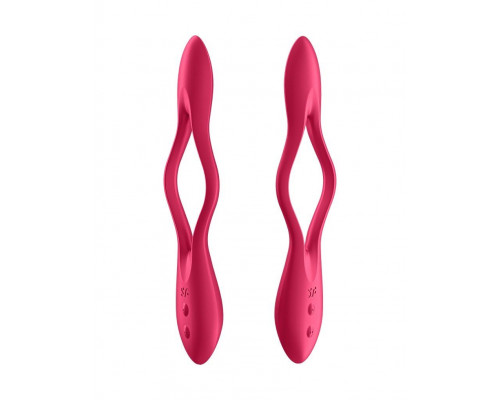 Красный многофункциональный вибратор для пар Satisfyer Elastic Joy