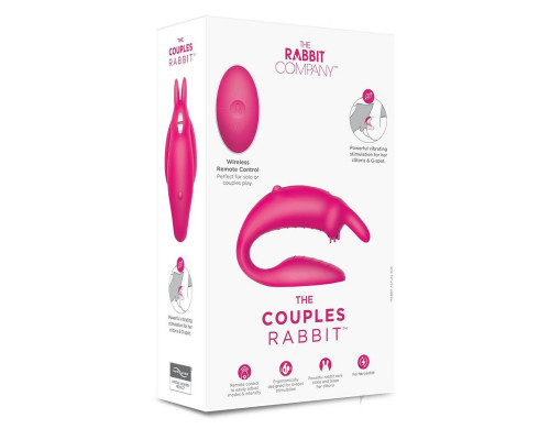 Заказать Розовый вибратор для пар The Couples Rabbit