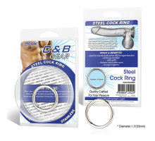 Стальное эрекционное кольцо STEEL COCK RING - 3.5 см.