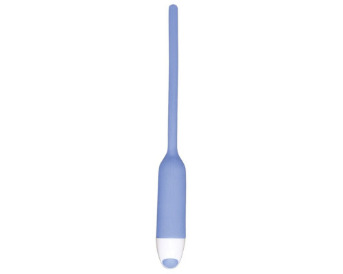 Заказать Голубой вибратор для уретры Dilator Vibe - 19 см.